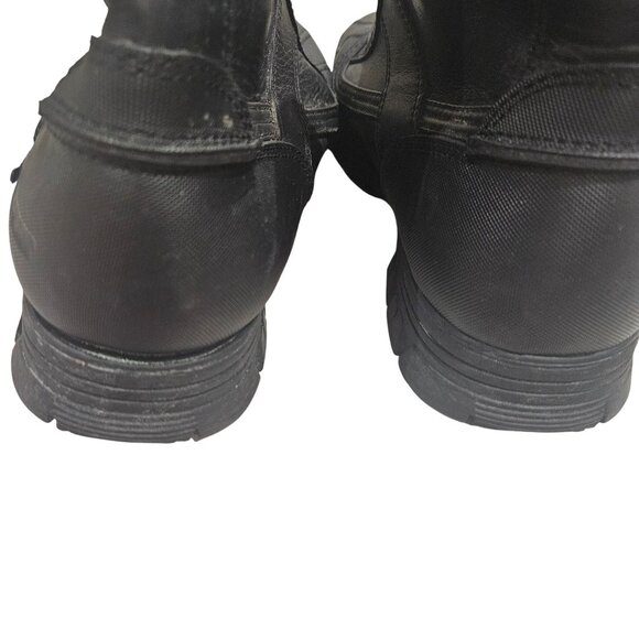 Polo Sport Ralph Lauren Mens Black Zipper Boots Size 11.1/2 M Leather & Rubber - Picture 2 of 9